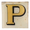 John Derian Block Letter P Decoupage