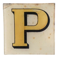 John Derian Block Letter P Decoupage