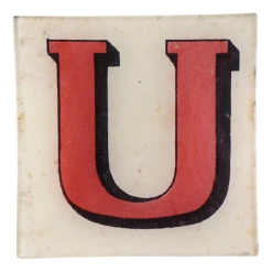 John Derian Decoupage Block Letter U