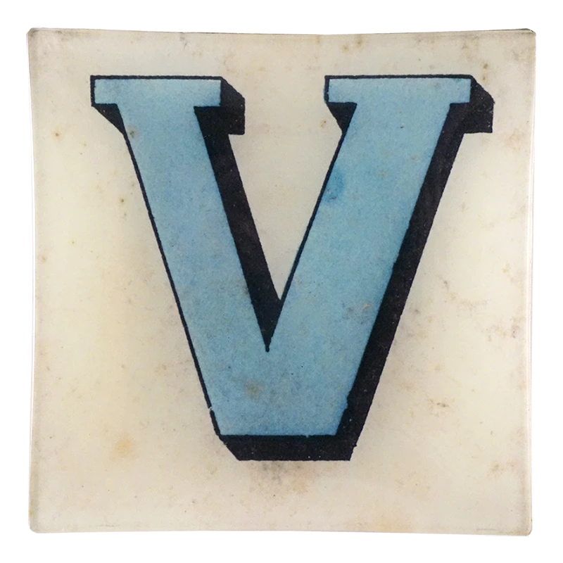 John Derian Block Letter V 3 John Derian Block Letter V