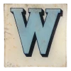 John Derian Block Letter W Decoupage