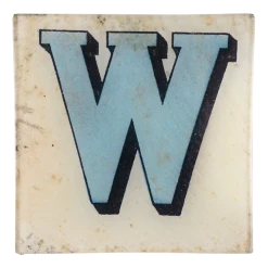 John Derian Block Letter W Decoupage