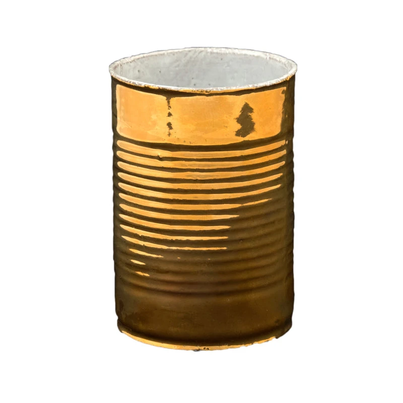 Astier De Villatte Conserve Mini Tall Vase (Gold Exterior) 3 Astier De Villatte Conserve Mini Tall Vase (Gold Exterior)