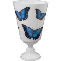 John Derian X ADV Blue Butterfly Vase