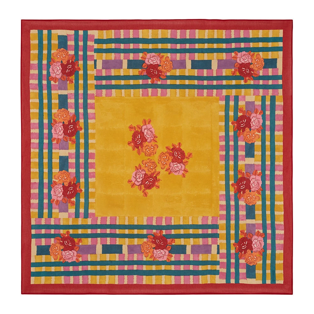 Lisa Corti Panel In Ankara Mustard Cotton Muslin 220 X 220cm Dining & Tabletop 3 Lisa Corti Panel In Ankara Mustard Cotton Muslin 220 X 220cm Dining & Tabletop