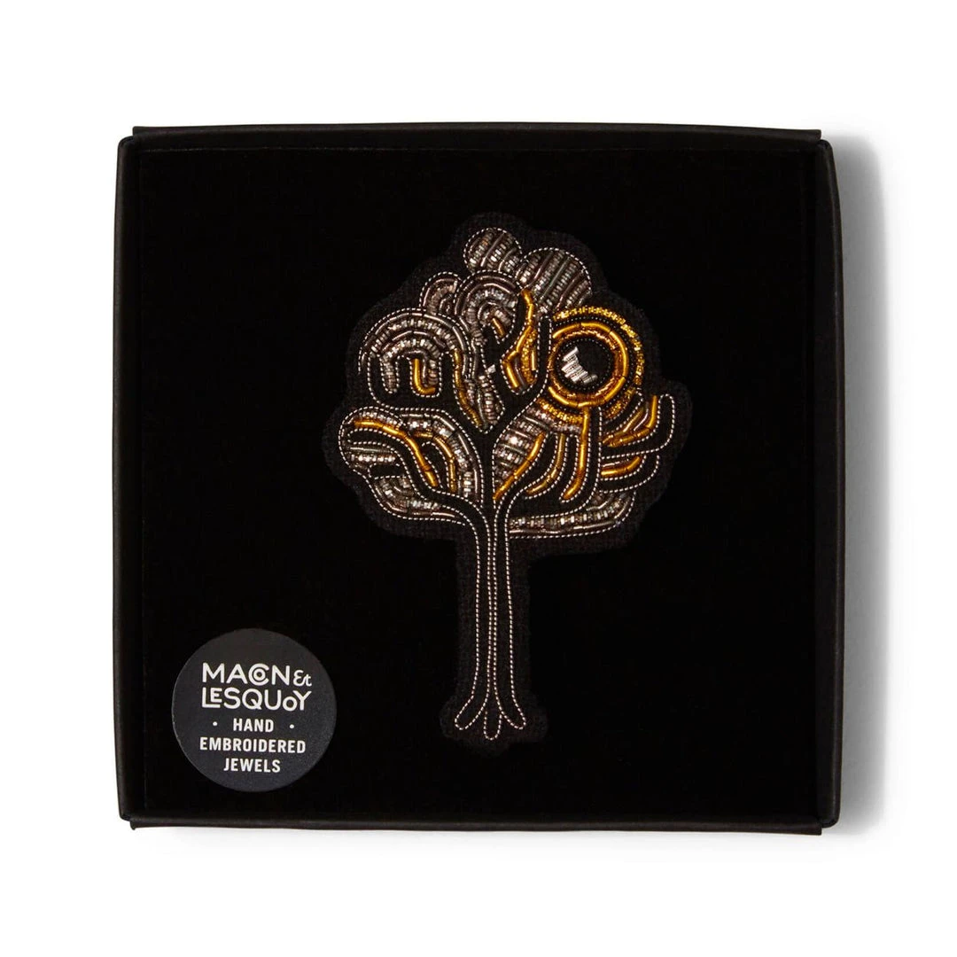 Macon & Lesquoy Nocturnal Tree Pin Pins, Barettes And Iron-On Patches 4 Macon & Lesquoy Nocturnal Tree Pin Pins, Barettes And Iron-On Patches