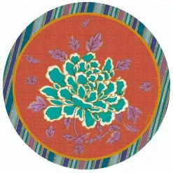 Lisa Corti Set Of 6 Masonite Placemats In Crimson Rust