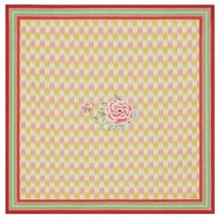 Dining & Tabletop Lisa Corti Panel In Veranda Design Gold Peach Linen 110 X 110cm