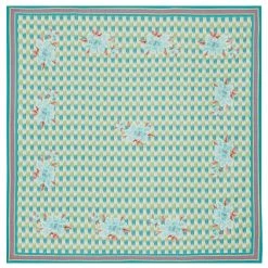 Lisa Corti Panel In Veranda Design Peacock Green Linen 180 X 180cm