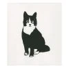 Hugo Guinness Black And White Cat Seated Art & Objects