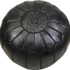 John Derian Company Inc Moroccan Poufs - Black