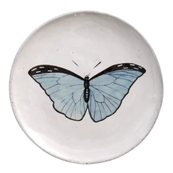 John Derian X ADV Dining & Tabletop Blue Butterfly Plate