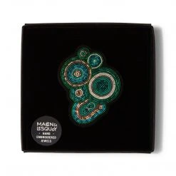 Macon & Lesquoy Pins, Barettes And Iron-On Patches Slice Of Malachite Pin 11 Macon & Lesquoy Pins, Barettes And Iron-On Patches Slice Of Malachite Pin