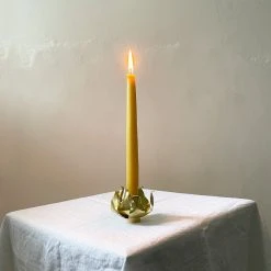 Jess Wheeler Brass Flower Candlestick Holder Candlestick Holders