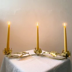 Jess Wheeler Six Oak Brass Candelabra