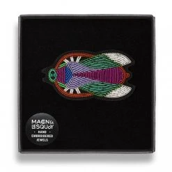 Macon & Lesquoy Pins, Barettes And Iron-On Patches Large Multicolored Bug Pin