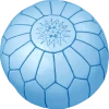 John Derian Company Inc Moroccan Poufs - Light Blue