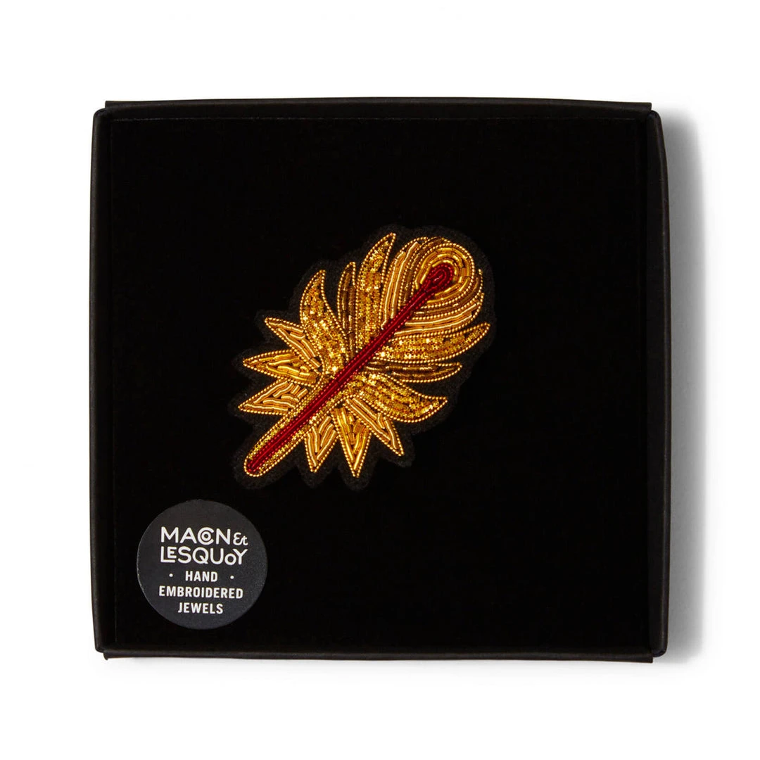 Macon & Lesquoy Pins, Barettes And Iron-On Patches Phoenix Feather Pin 5 Macon & Lesquoy Pins, Barettes And Iron-On Patches Phoenix Feather Pin