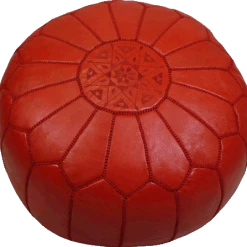 John Derian Company Inc Moroccan Poufs - Red Furniture & Lighting